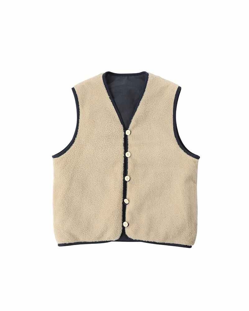 visvim RAWLY VEST NAVY | REVERSIBLE