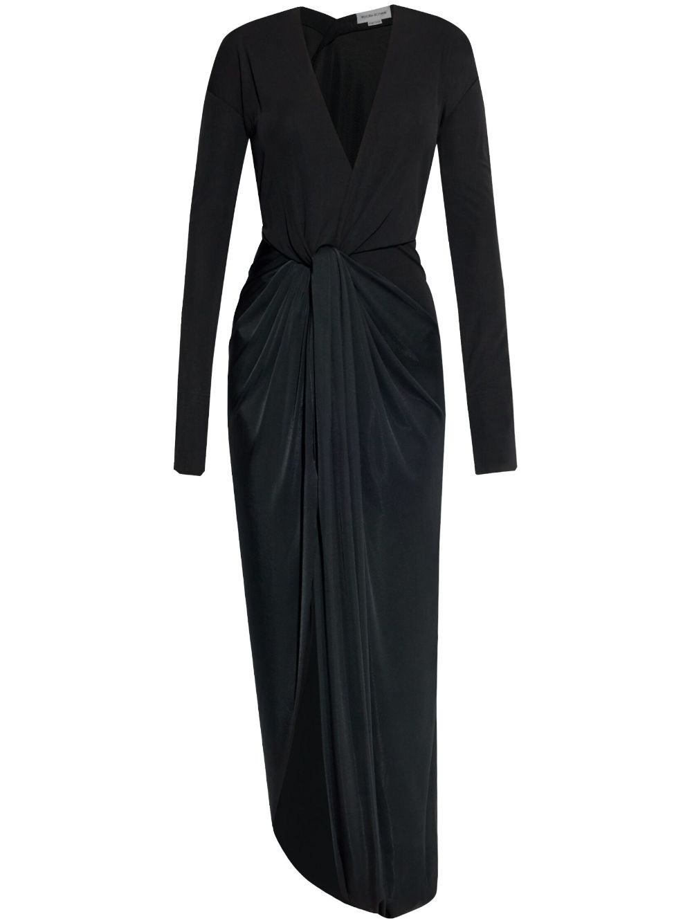 knot-detail jersey gown - 1