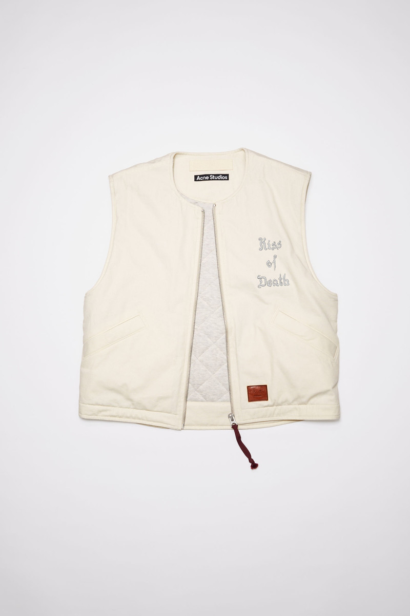 Printed gilet - Ecru beige 4