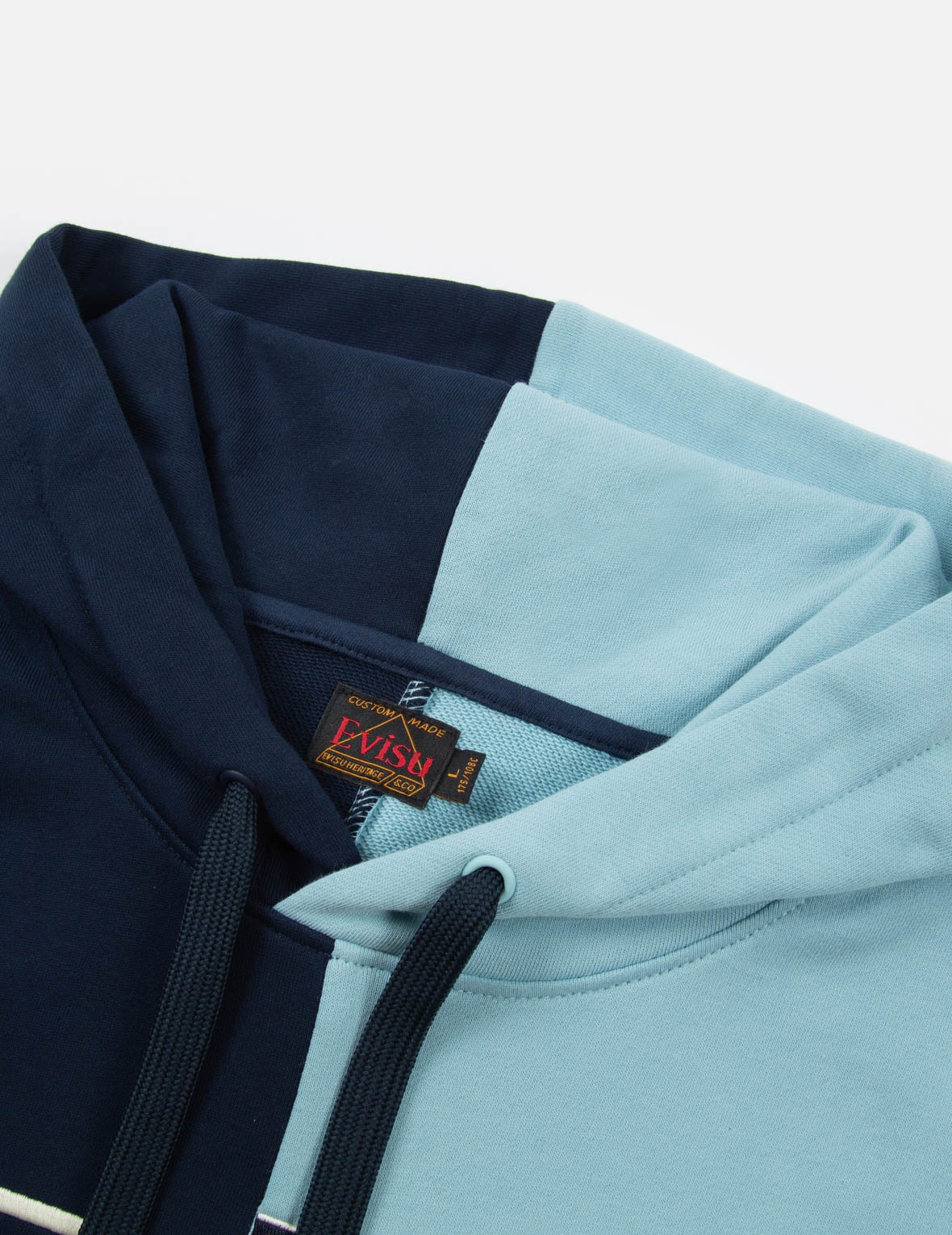 ASYMMETRIC TWO-TONE HOODED SWEATSHIRT - 4