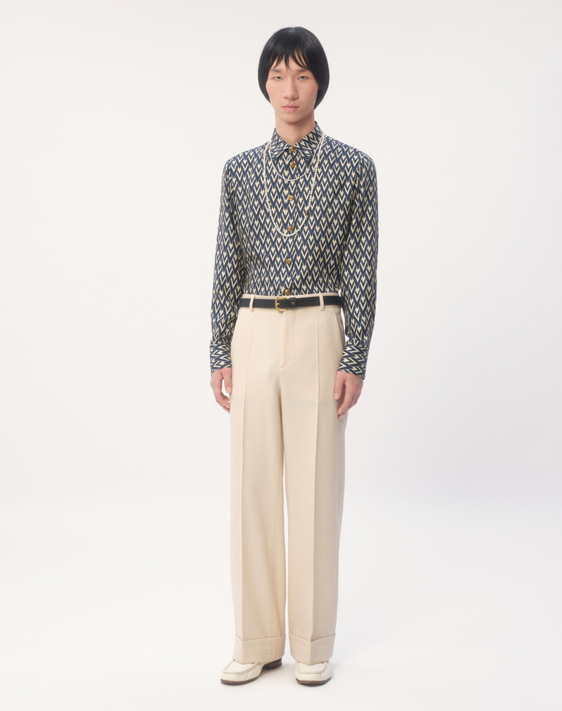 Valentino SILK TWILL SHIRT WITH TOUTE LA V PRINT outlook