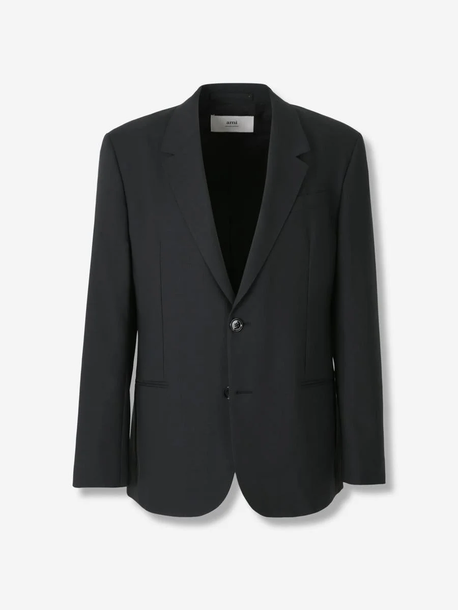 AMI Paris Straight Wool Blazer - 1