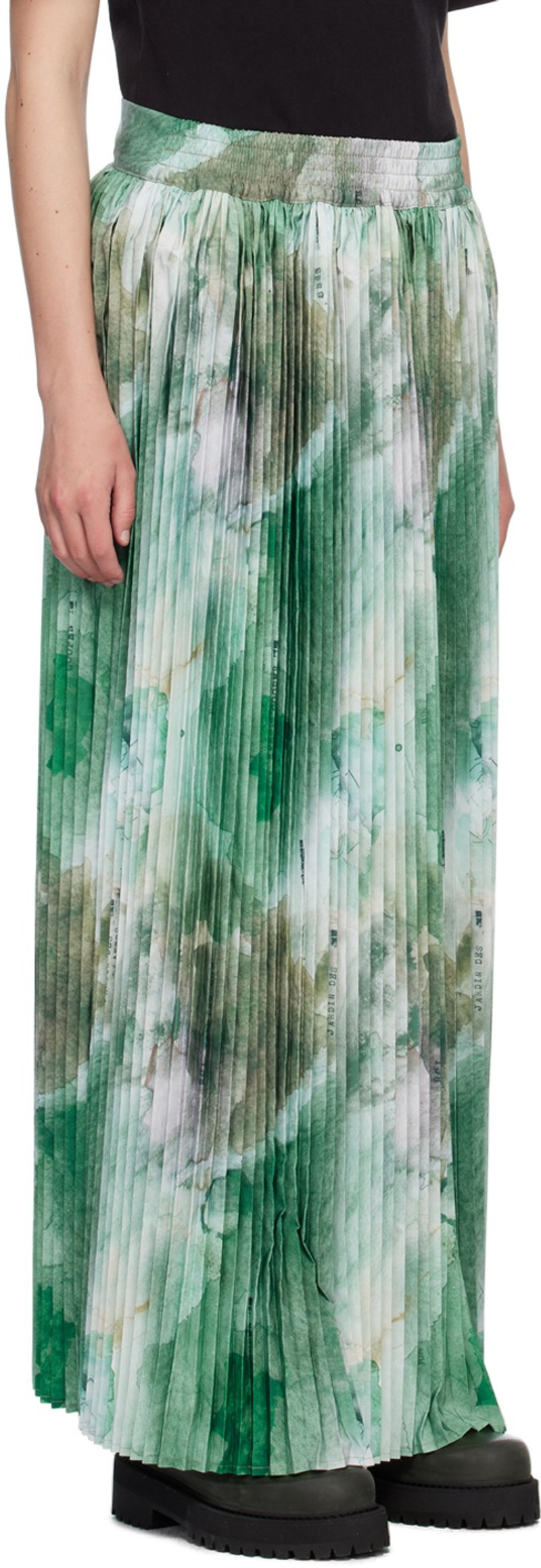 REESE COOPER® Green Pleated Maxi Skirt outlook