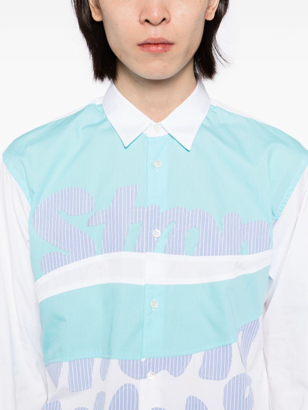patchwork shirt - 5
