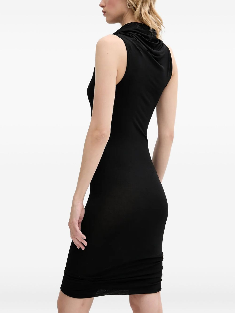 sleeveless draped midi dress - 2
