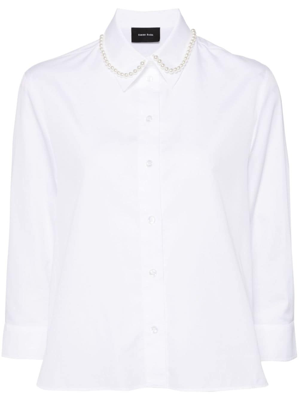 pearl-embellished shirt - 1