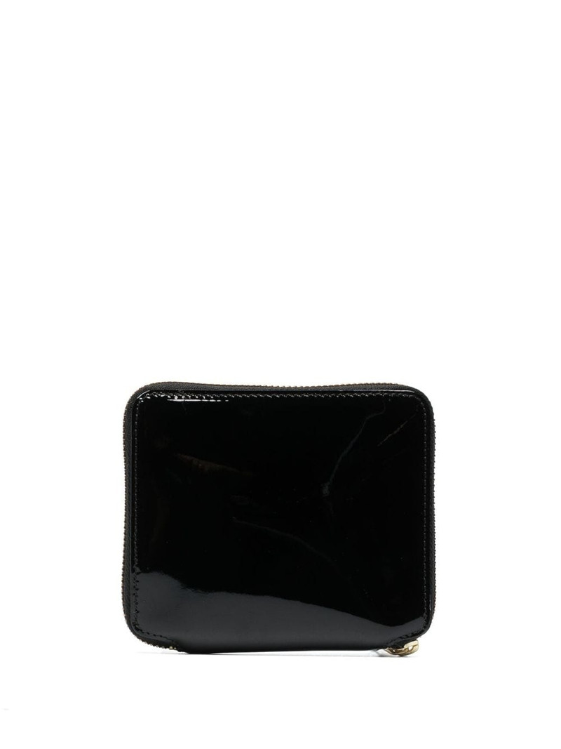 Comme Des Garçons inside-printed patent-leather wallet outlook