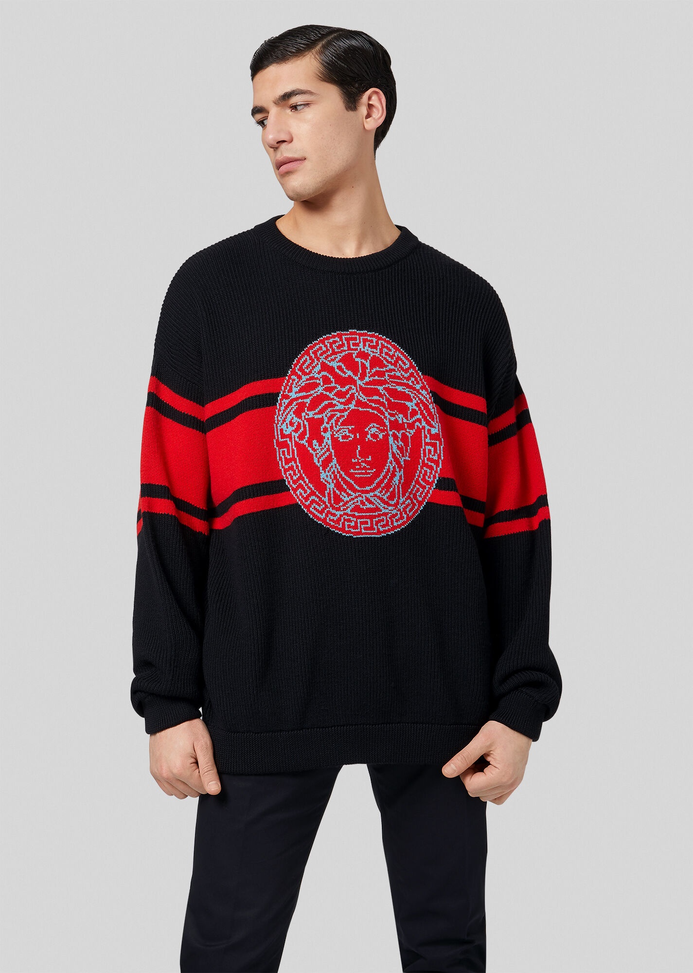 Medusa Jacquard Intarsia Wool Sweater - 2