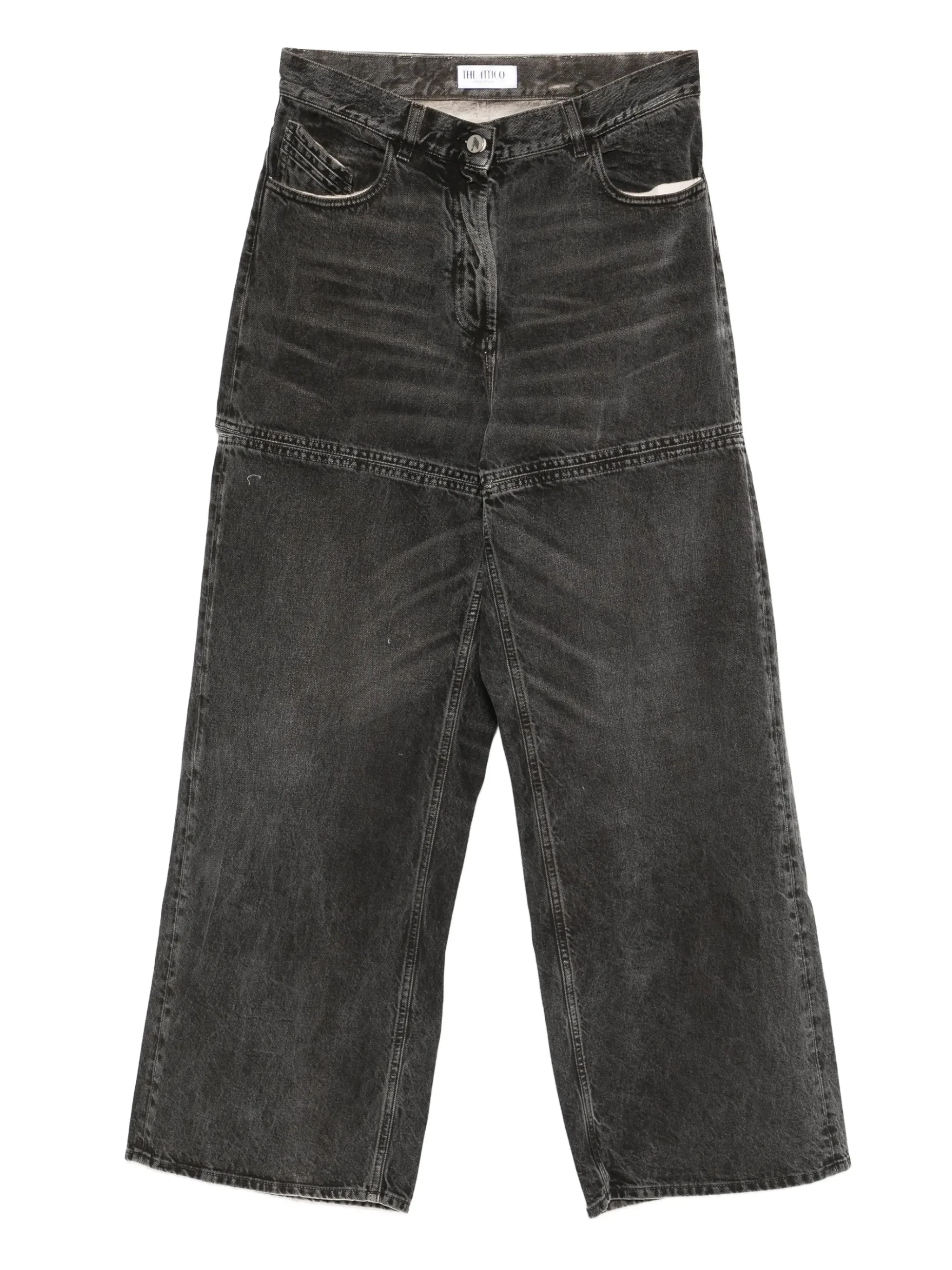 The Attico High-waisted Wide-leg Jeans - 1