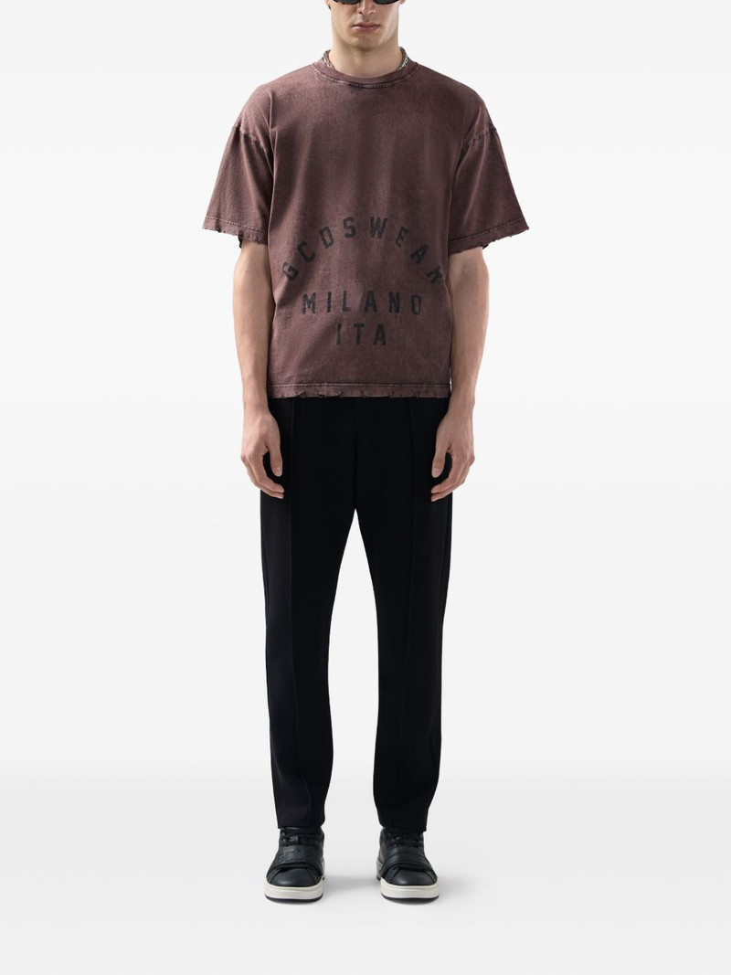 GCDS drawstring panelled pants outlook