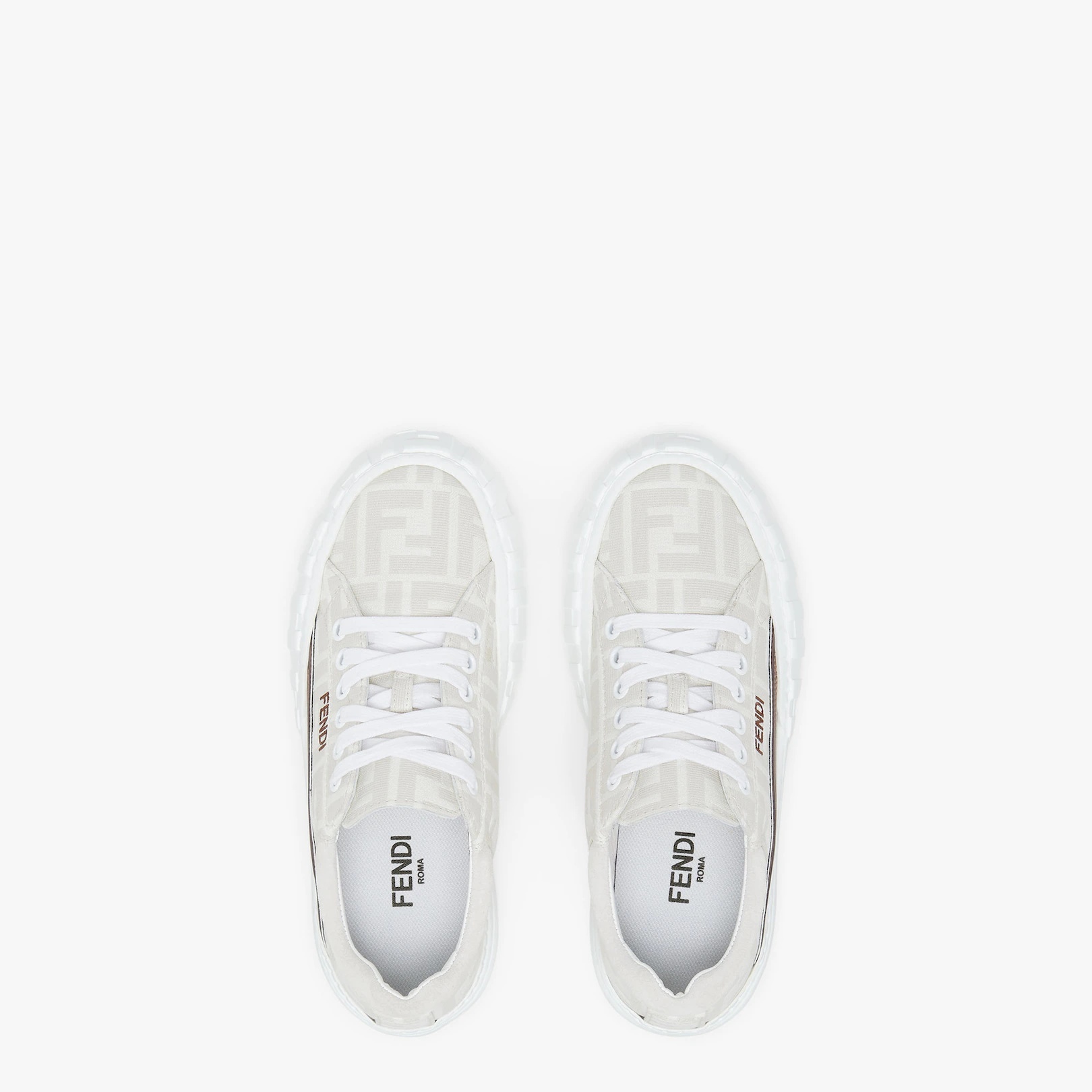 White fabric low-tops - 4