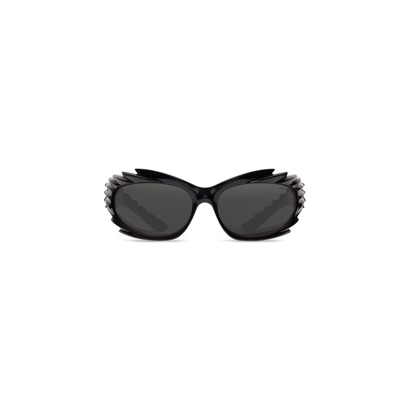 Spike Rectangle Sunglasses in Black - 1
