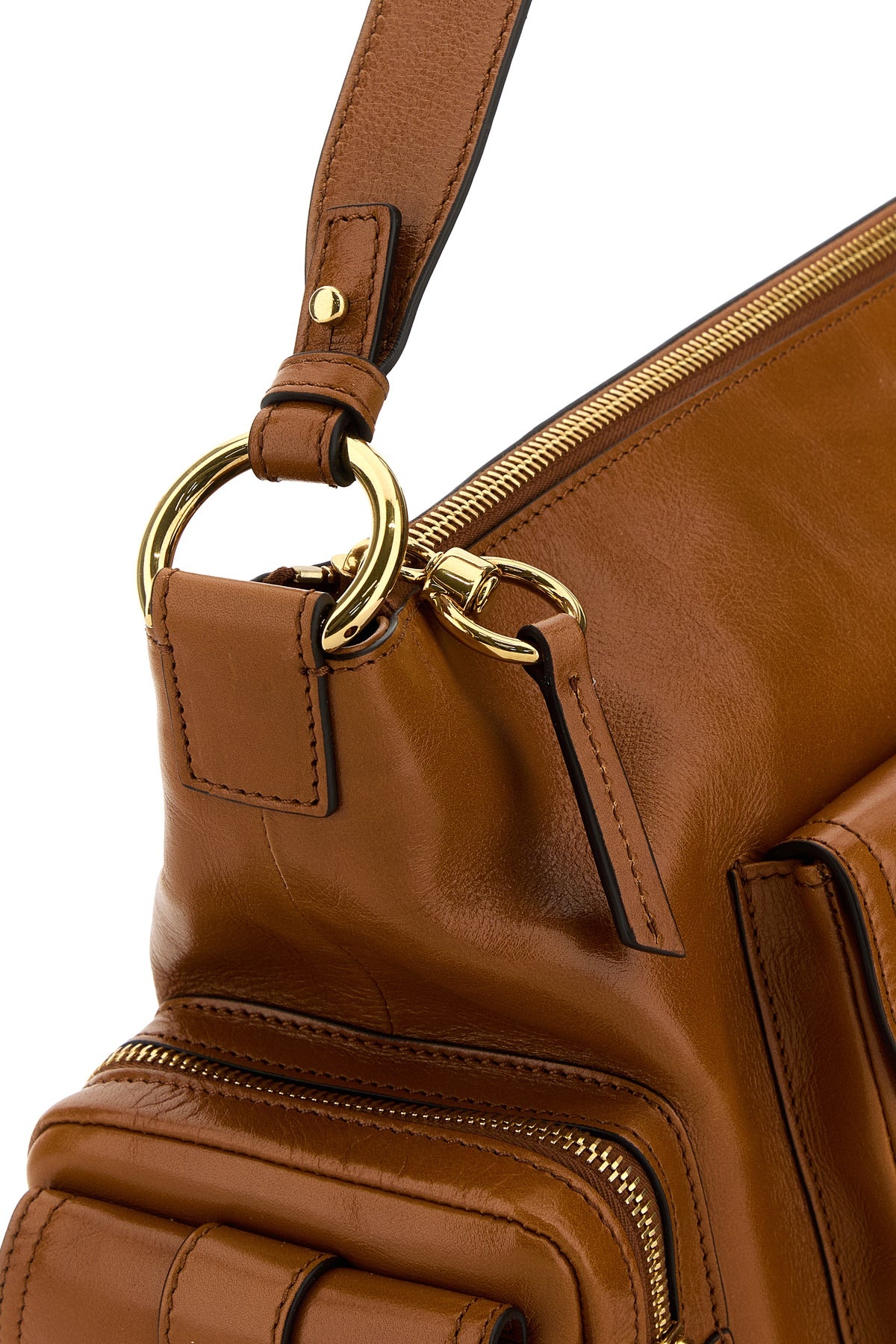 Caramel leather Camera Bag handbag - 4