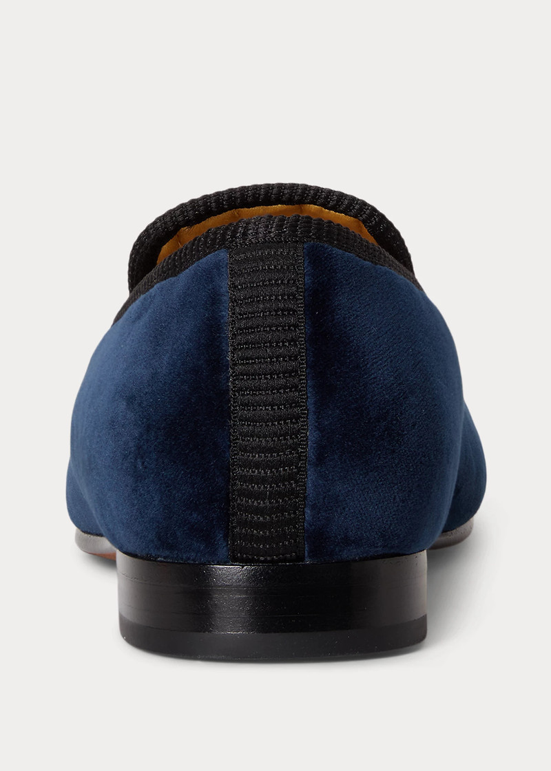 Paxton Crest Velvet Slipper 3