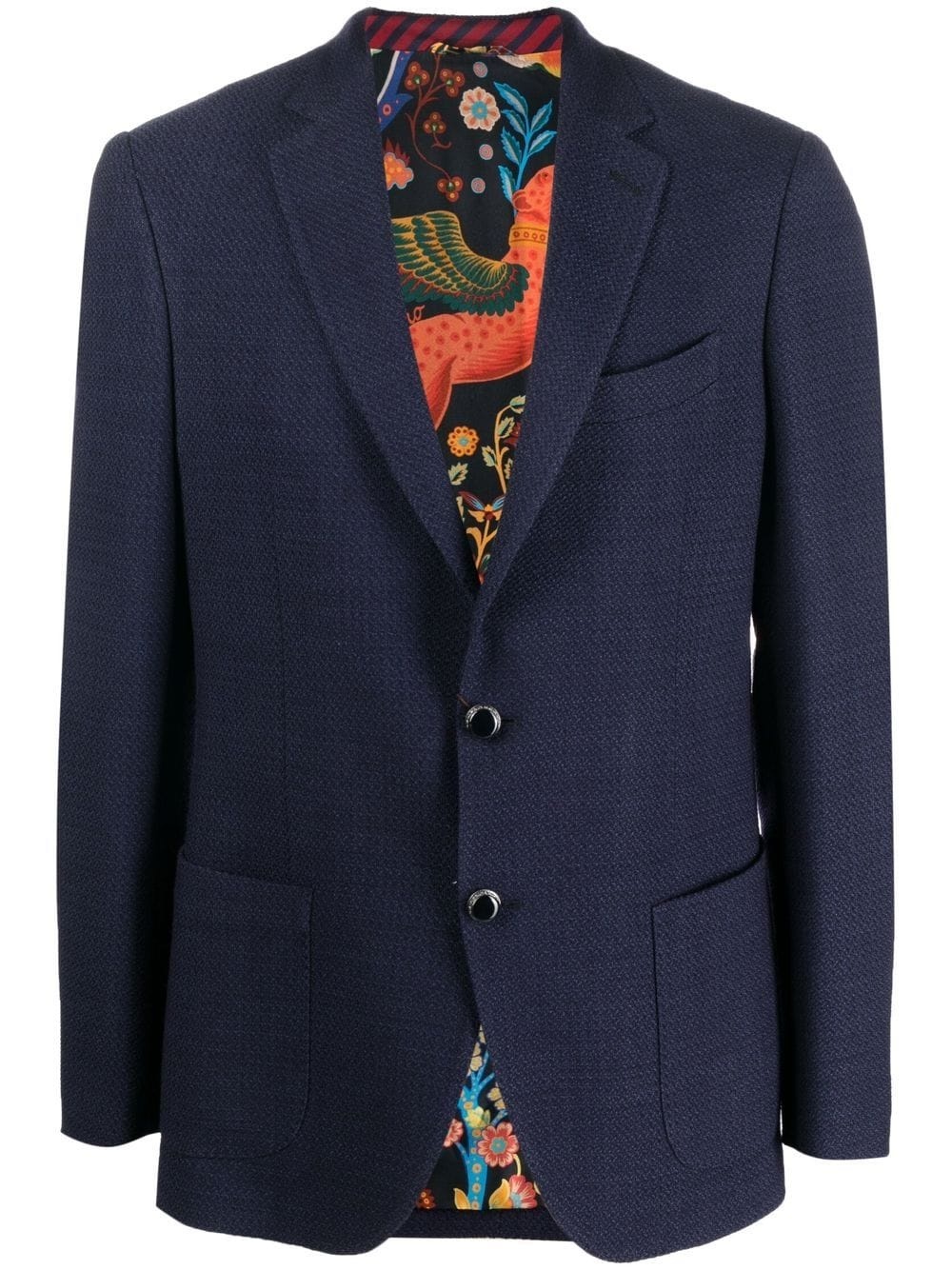 single-breasted virgin wool blazer - 1