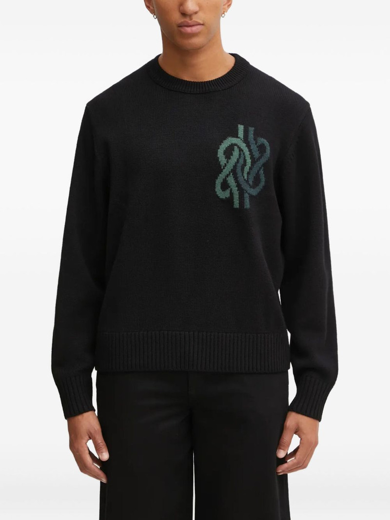 embroidered crew-neck sweater 1