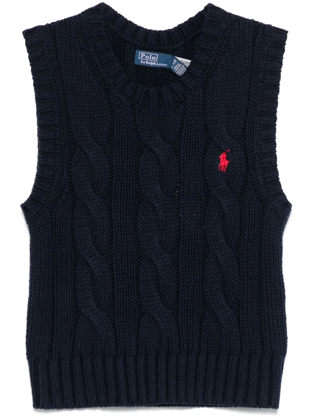 cable-knit vest - 1