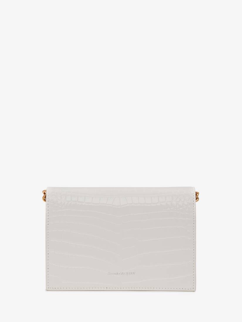 Women's Small Skull Bag With Chain in Ivory - 3