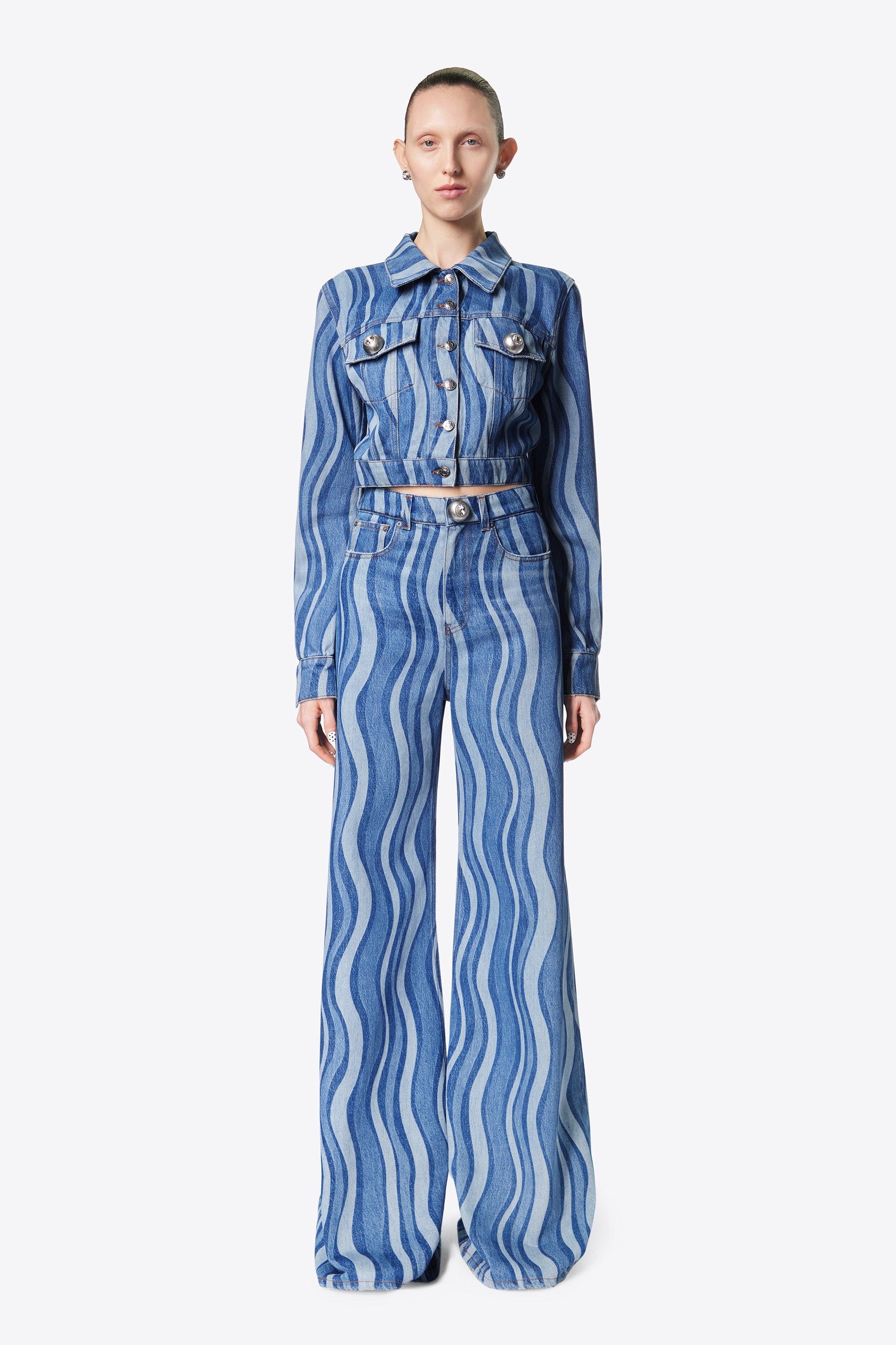 SUNRAY DENIM WIDE LEG JEAN - 4