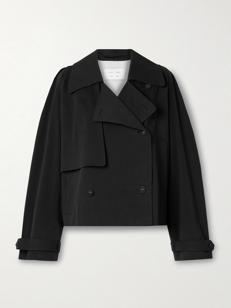 Yasmin Cropped Cotton-twill Trench Coat 1