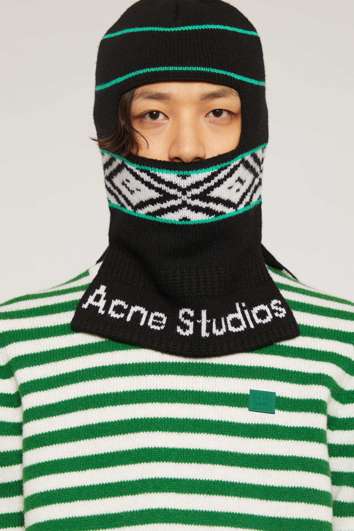 Breton stripe sweater green/white - 6