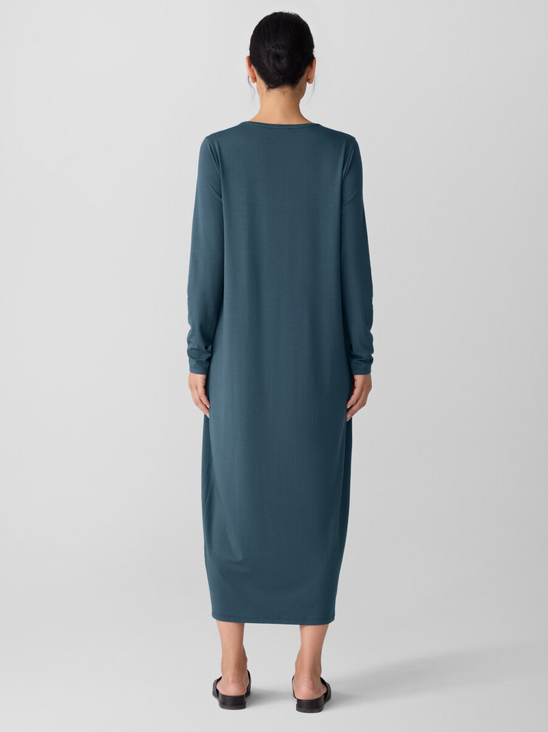 Stretch Jersey Knit Oval Dress 4