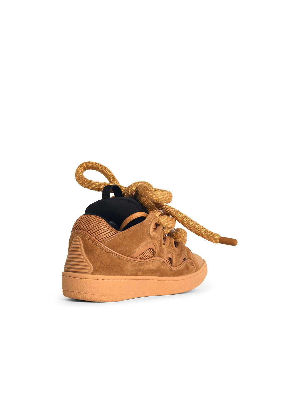 Lanvin 'Curb' Beige Leather Blend Sneakers Men - 3
