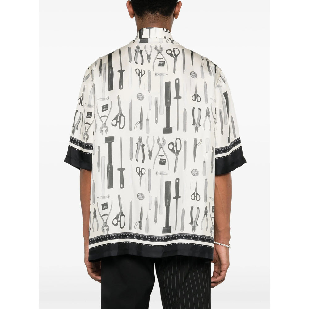 Fendi Neutrals Shirts Men - 3