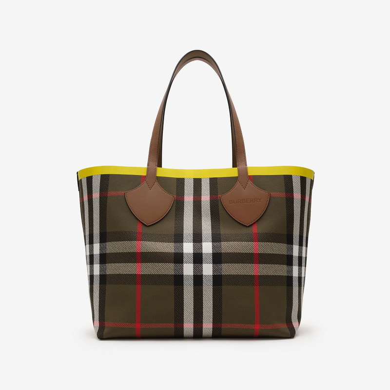 Large Check Tote 1