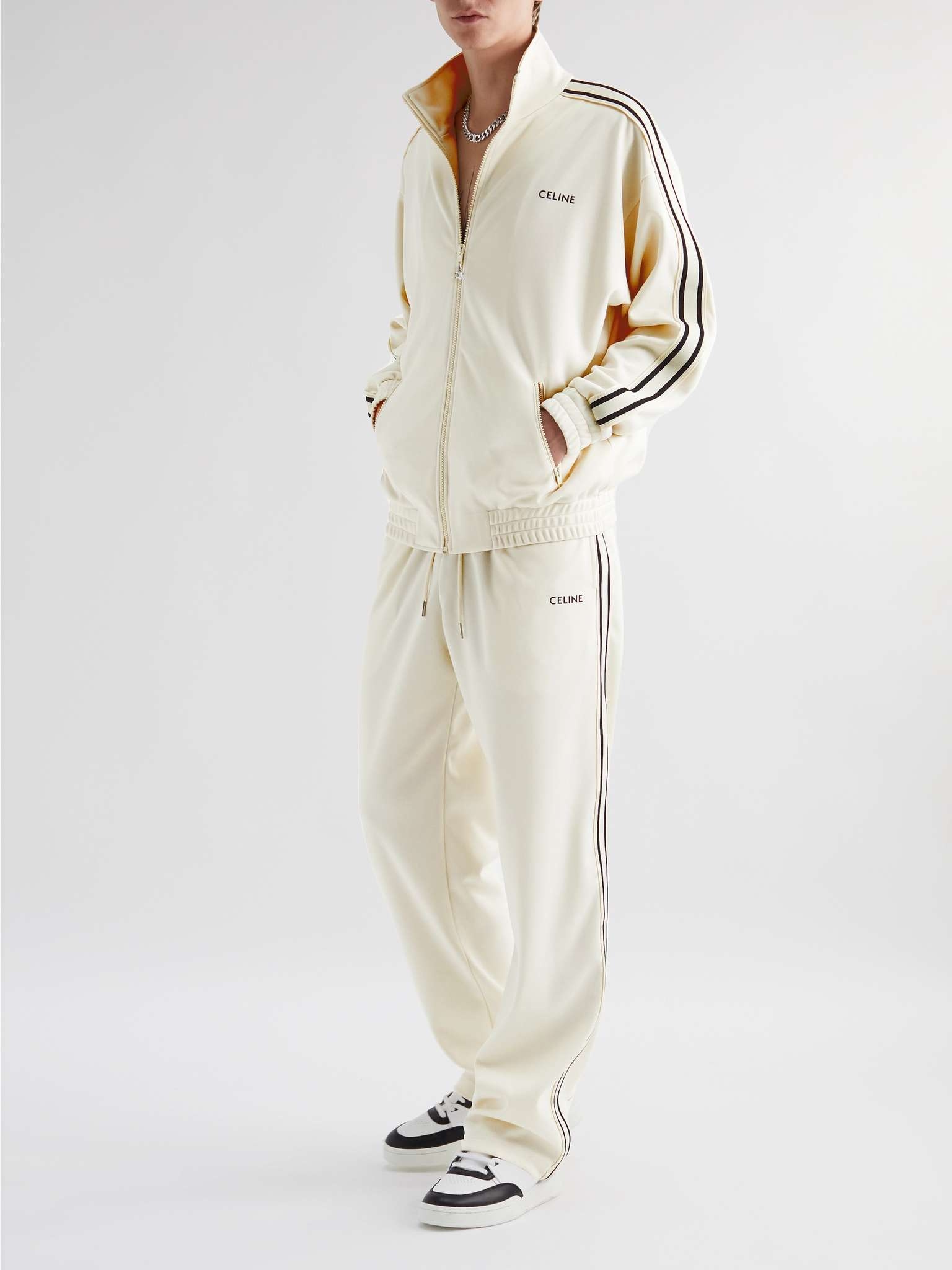 Logo-Print Striped Jersey Track Jacket - 2
