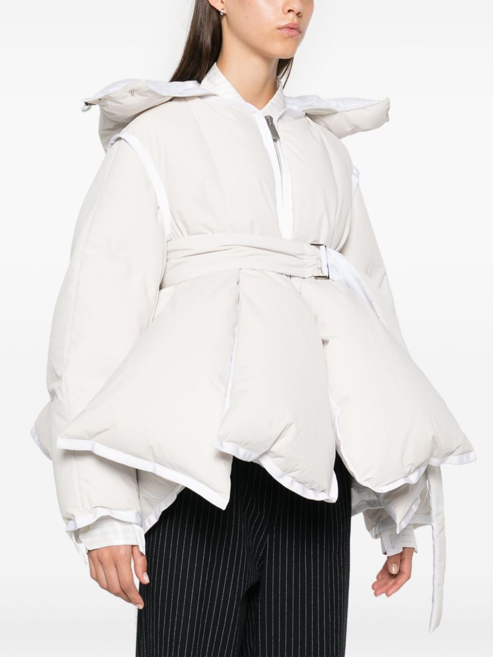 panelled puffer jacket - 3