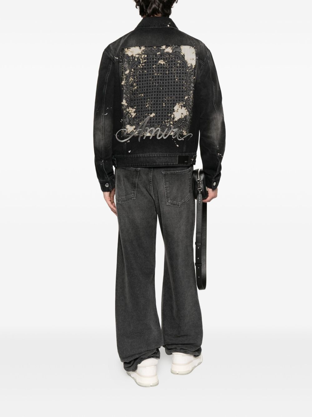paint-splatter denim jacket - 2