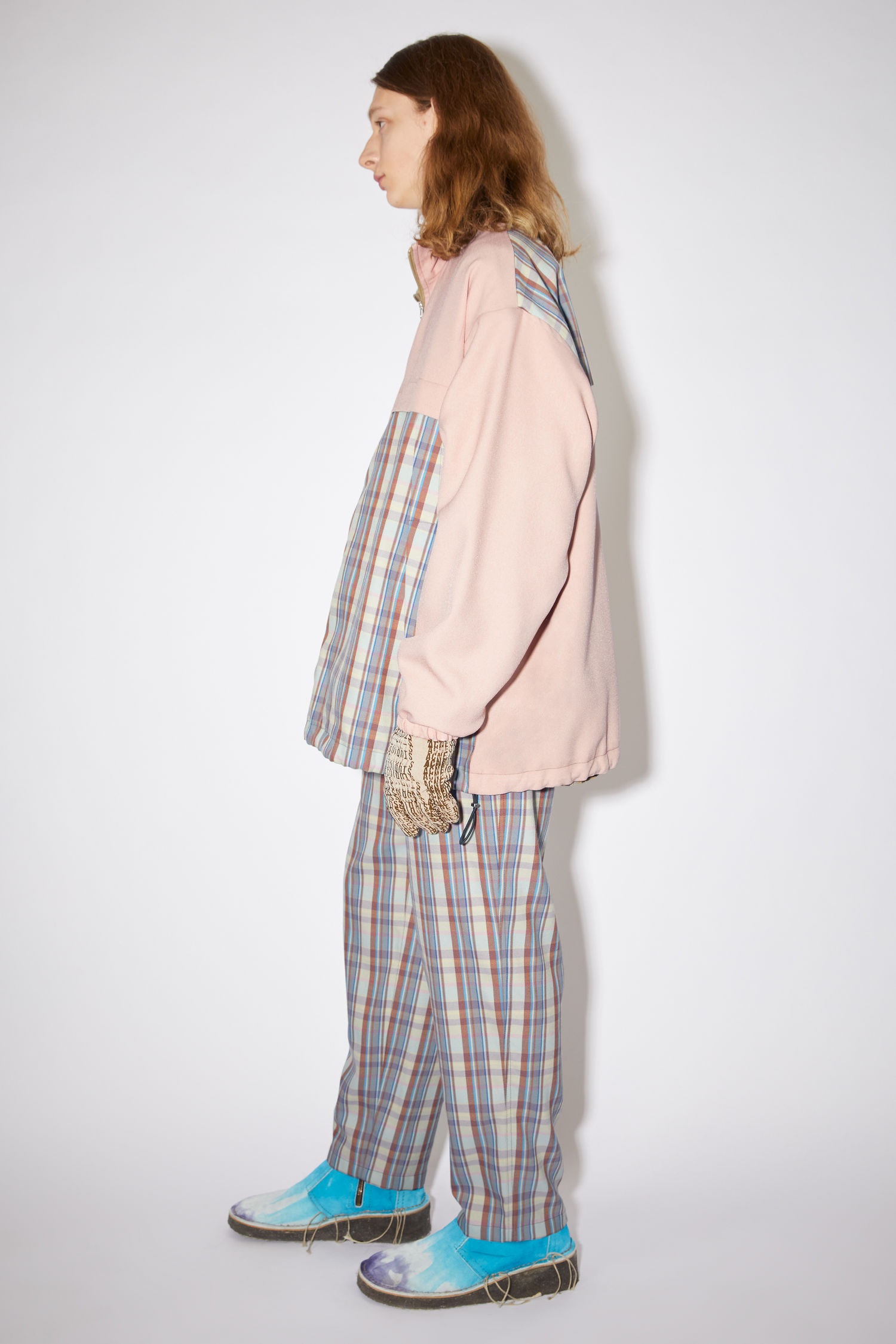 Checked twill jacket - Blossom pink/lilac - 4