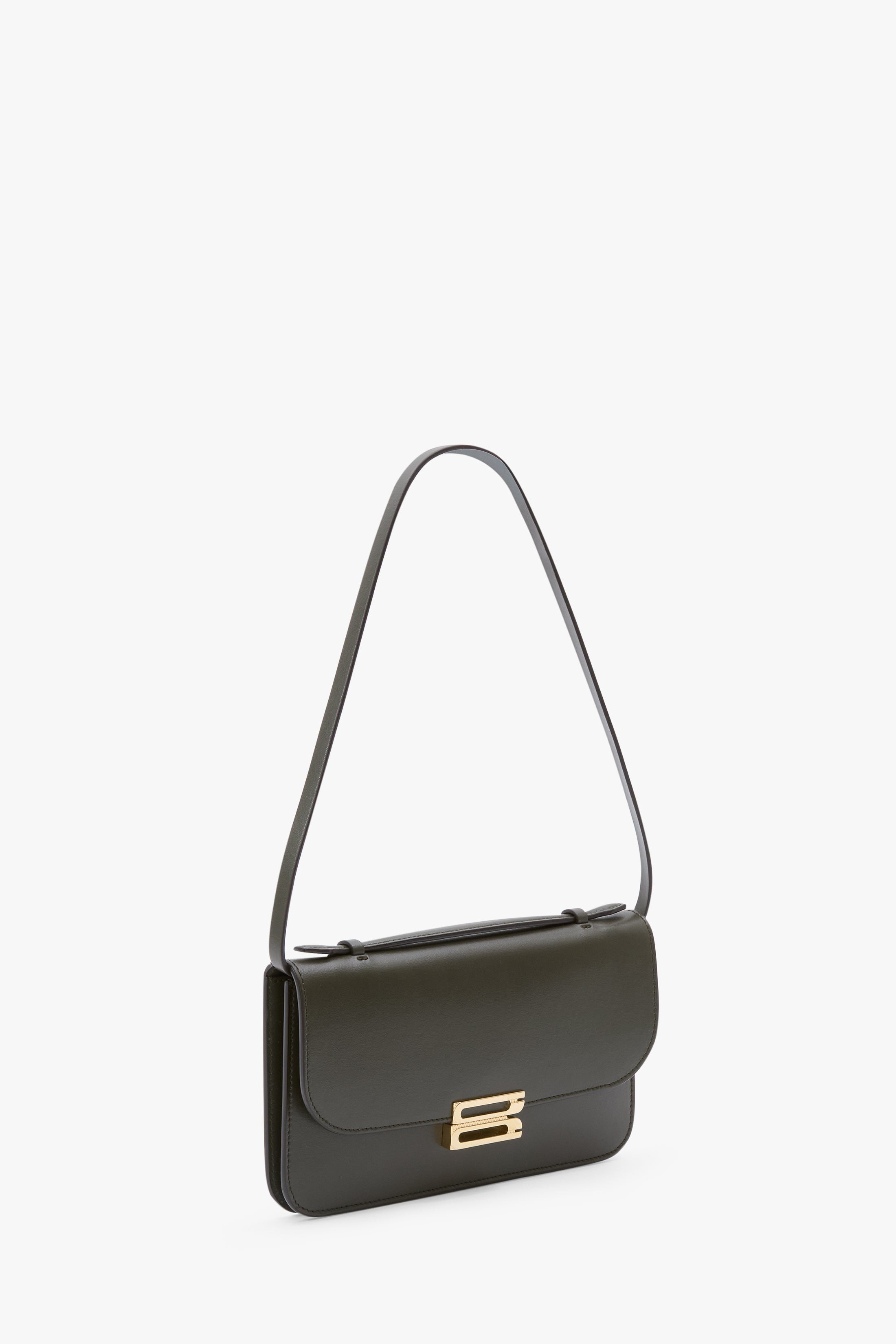 Dorian Pochette In Dark Olive Smooth Leather - 3