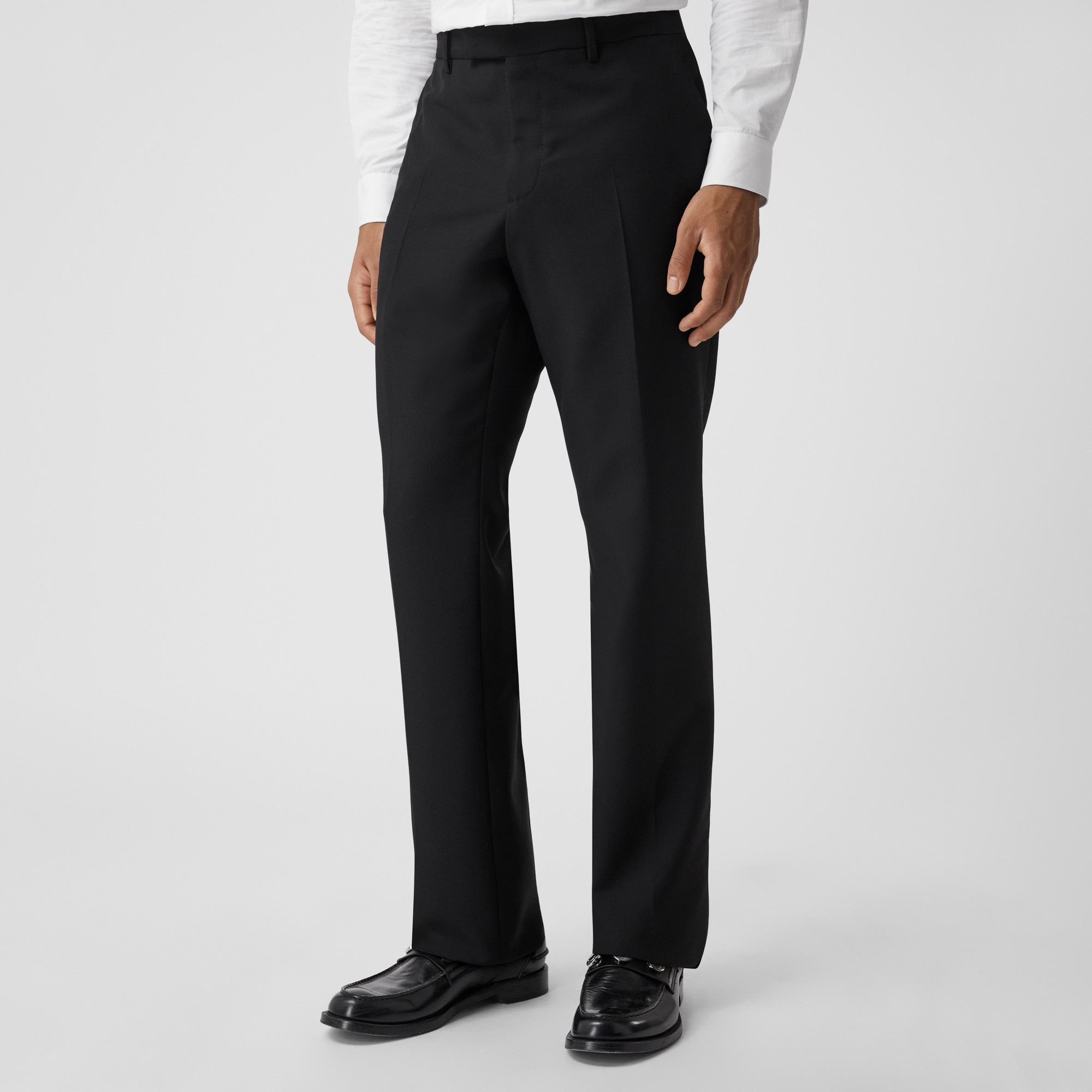 Classic Fit Wool Mohair Tailored Trousers - 5
