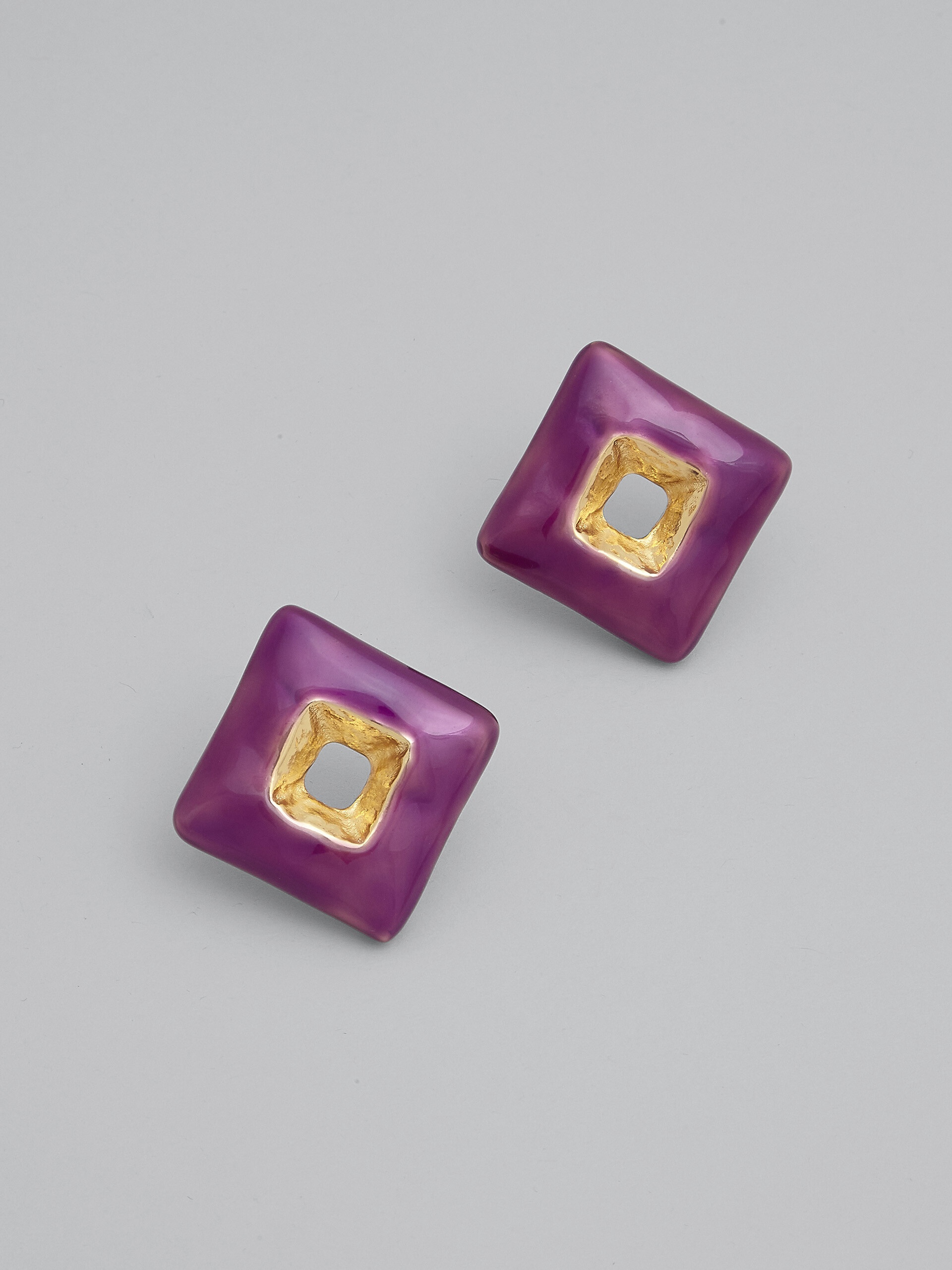 TRAPEZE PURPLE EARRINGS - 4