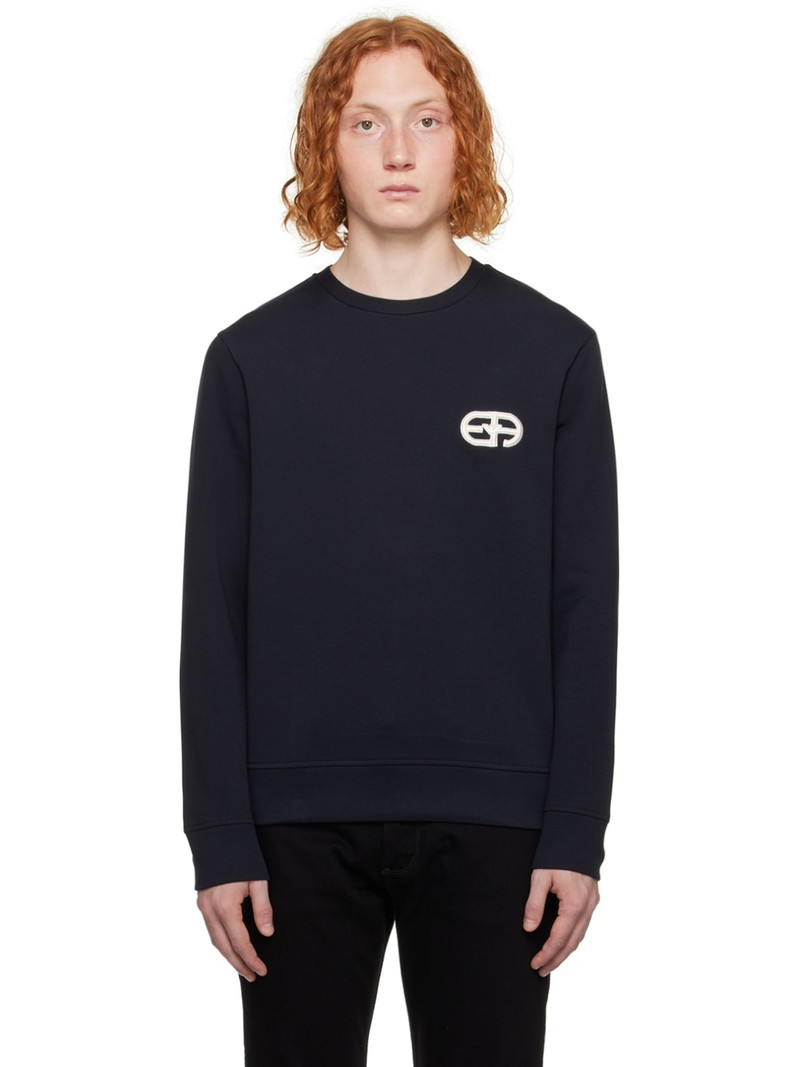 Navy Embroidered Sweatshirt 1