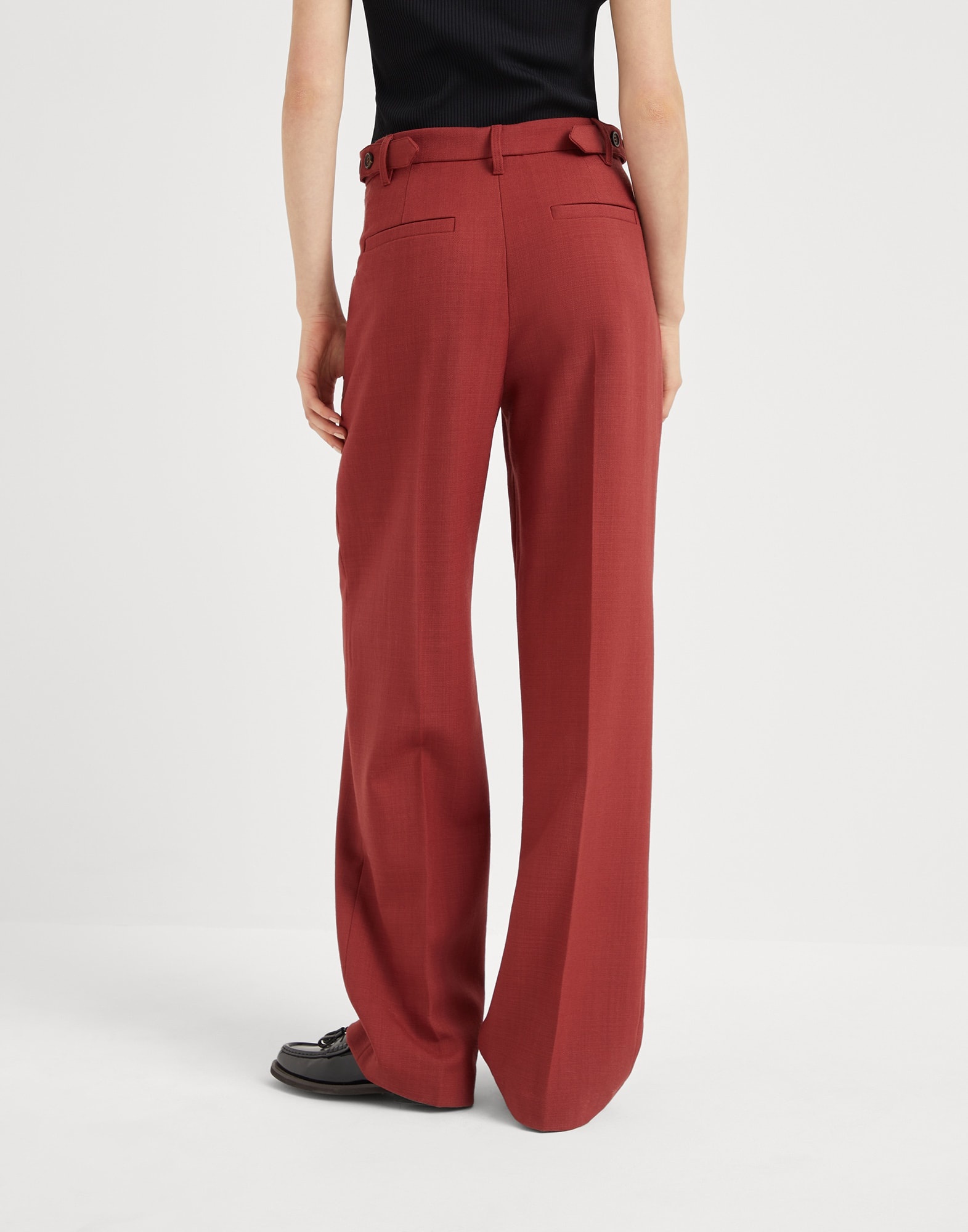 Malfilé virgin wool twill relaxed tailored trousers - 2