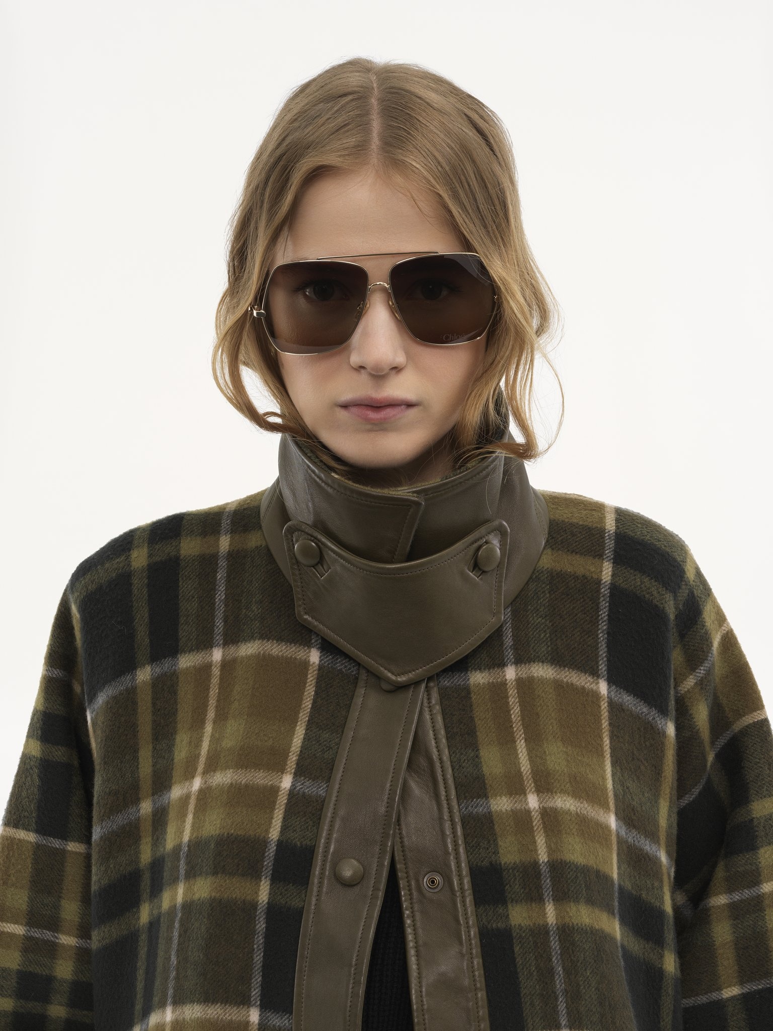 HIGH-NECK LONG COAT IN DOUBLE-FACE WOOL - 5