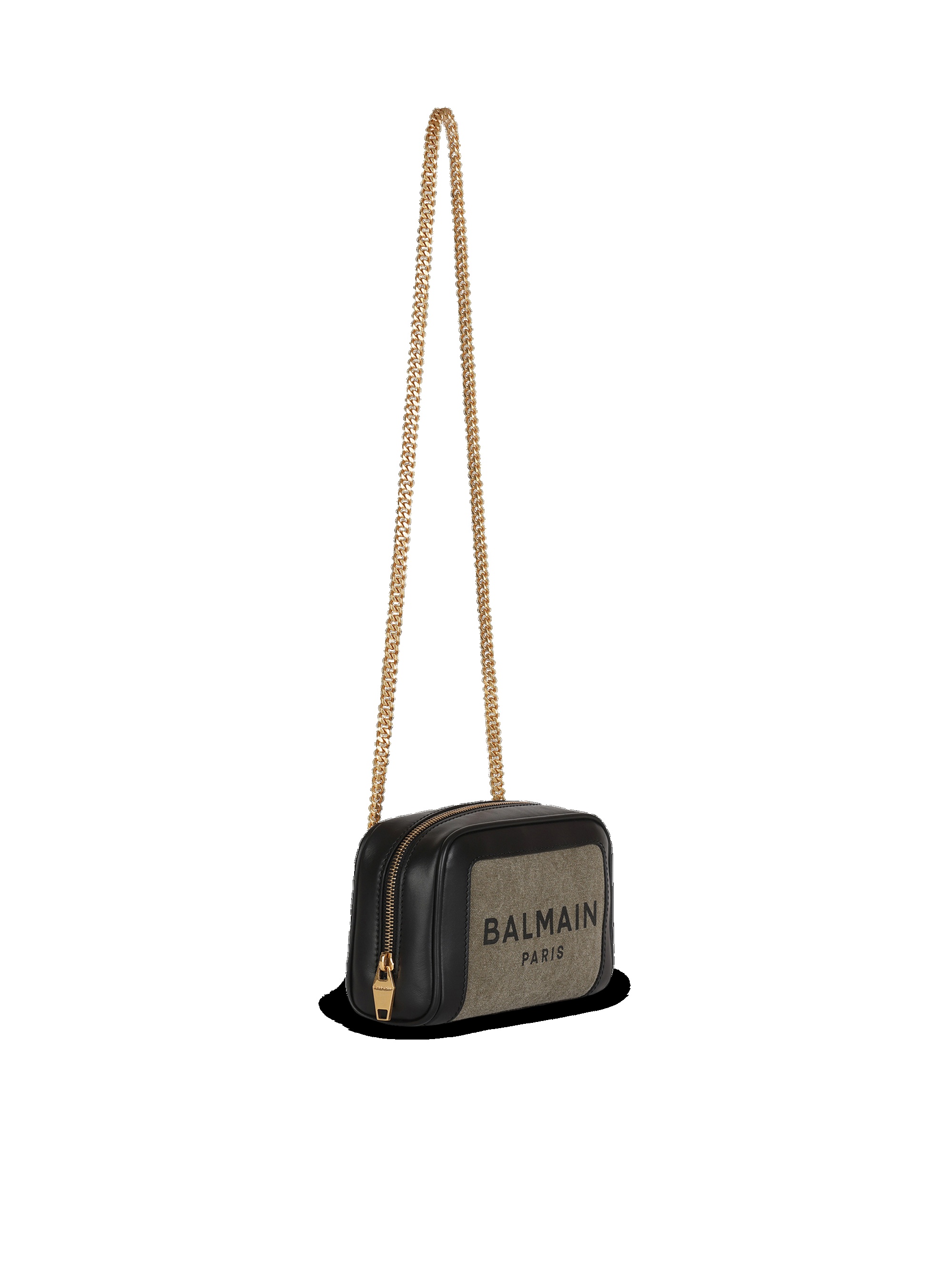 Small-sized canvas B-Army bag with leather panels - 3