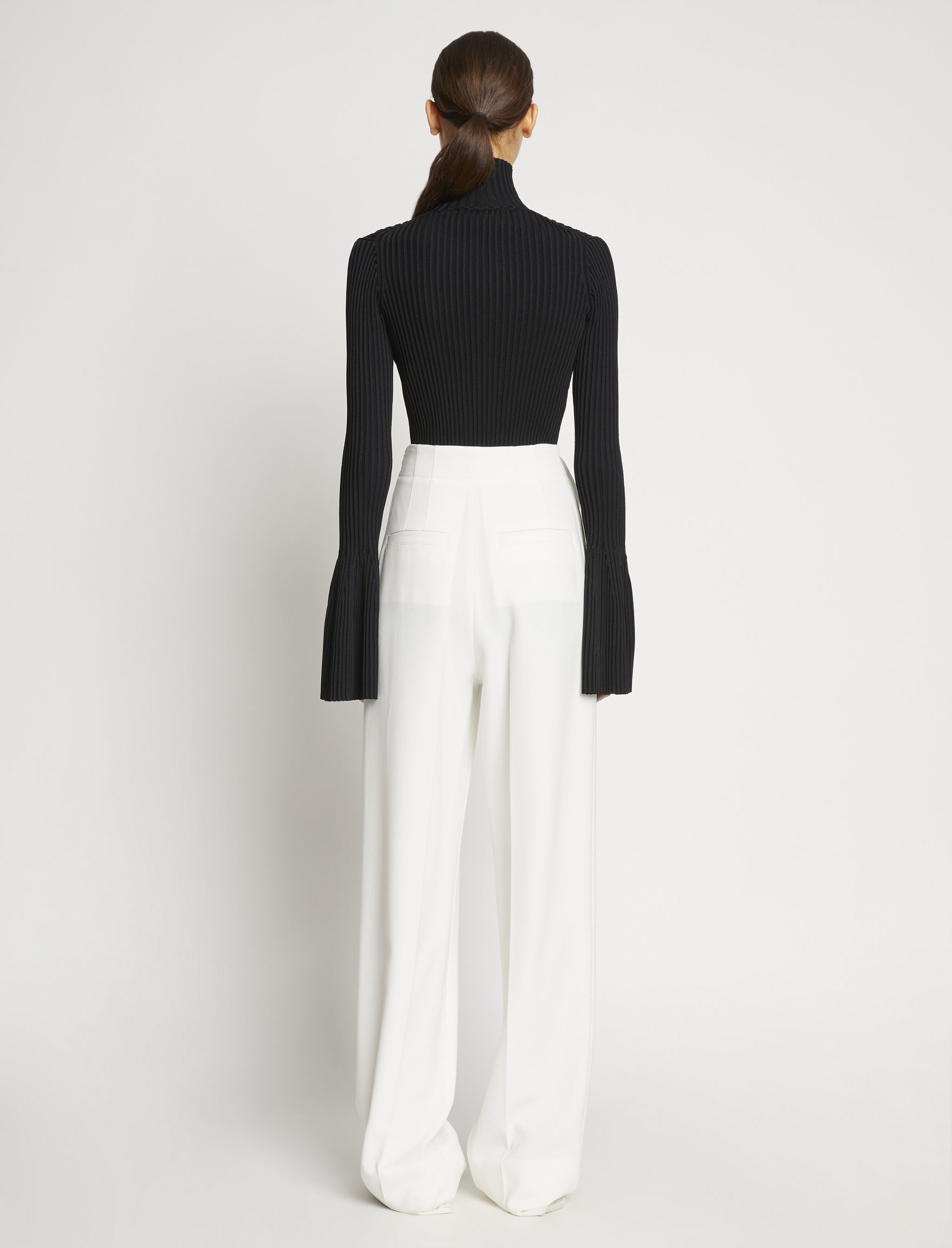 Viscose Rib Zip Sweater - 5