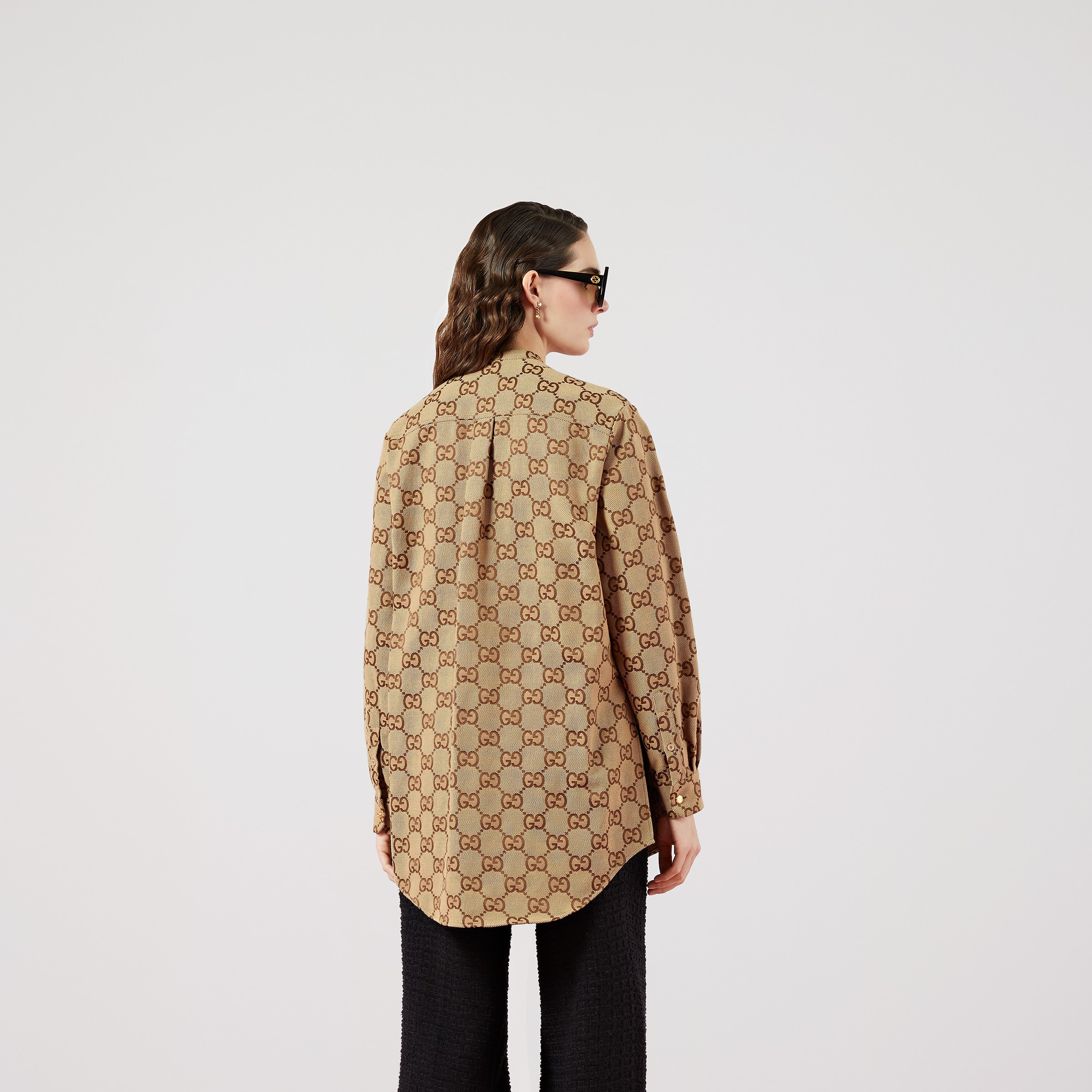 Maxi GG canvas shirt - 6