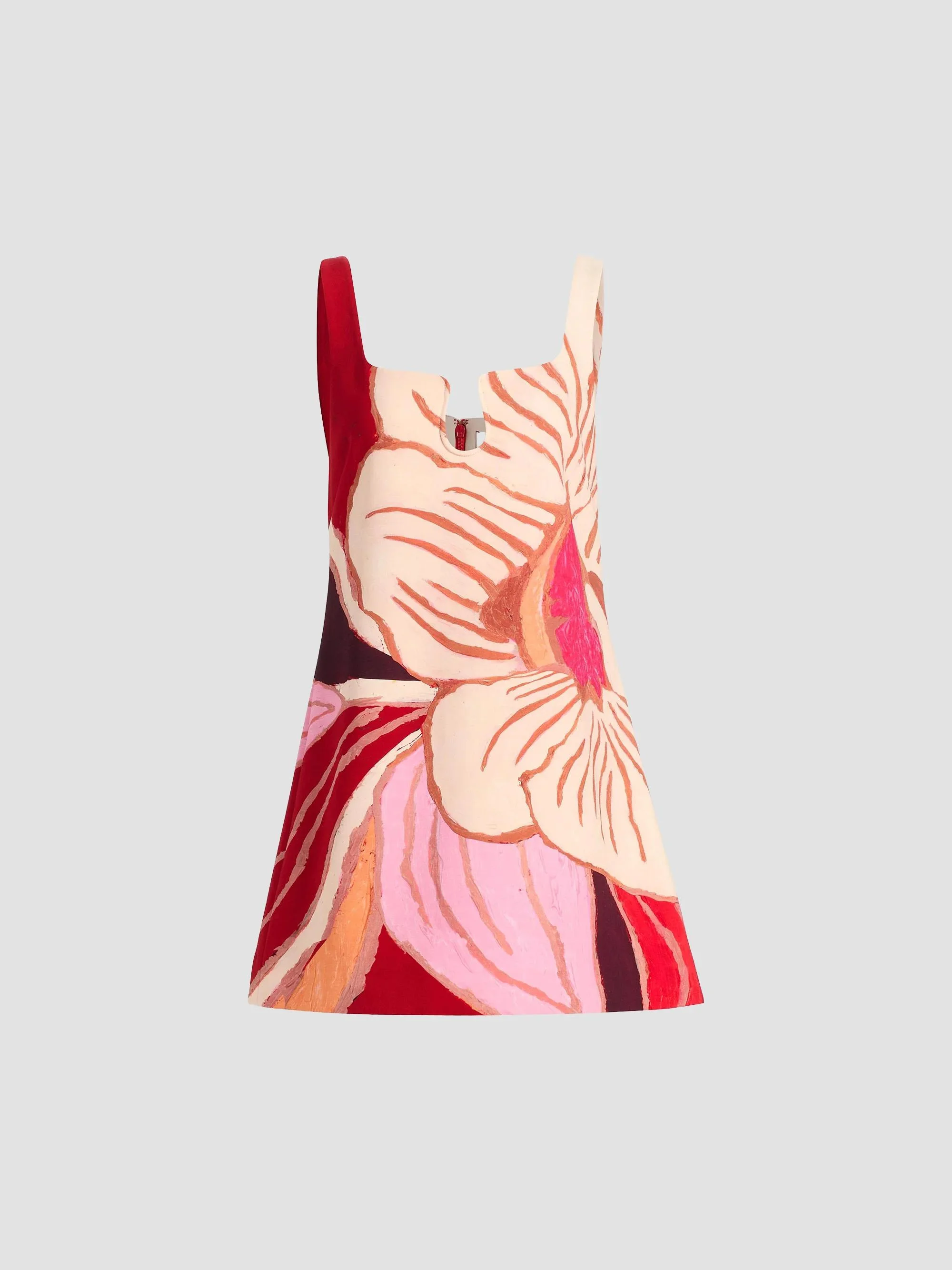 Women's Femme Fatale Llewellyn Floral Linen-Blend Mini Dress - Rouge Eclipse - 1
