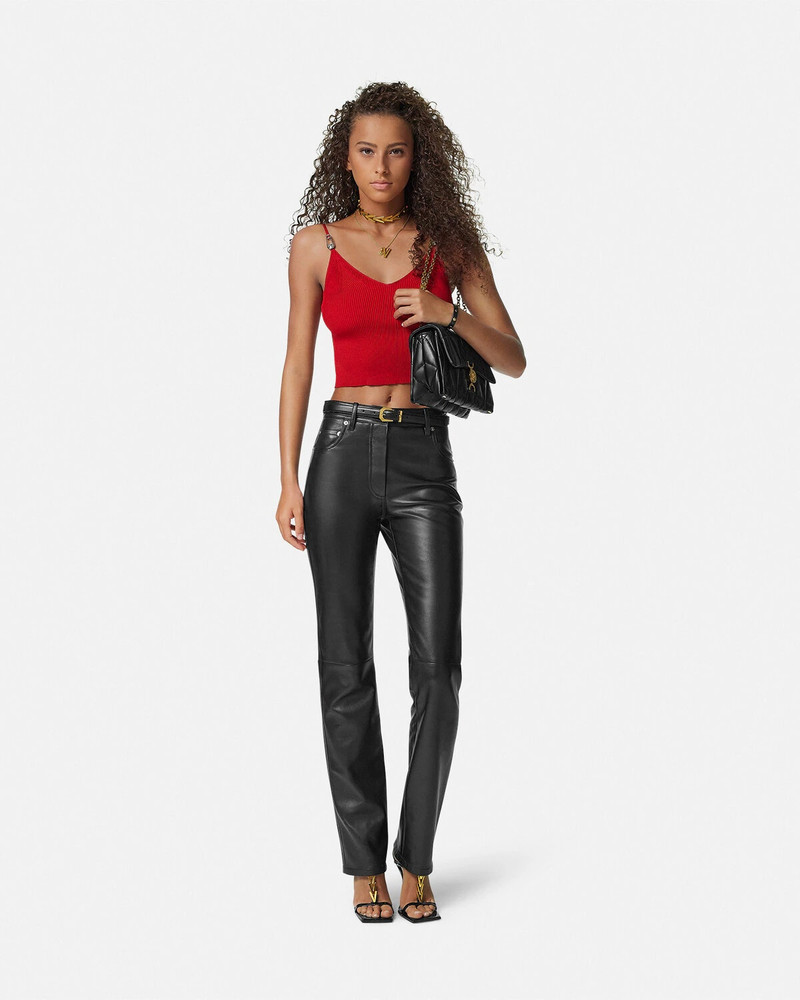 VERSACE Safety Pin Knit Crop Top outlook
