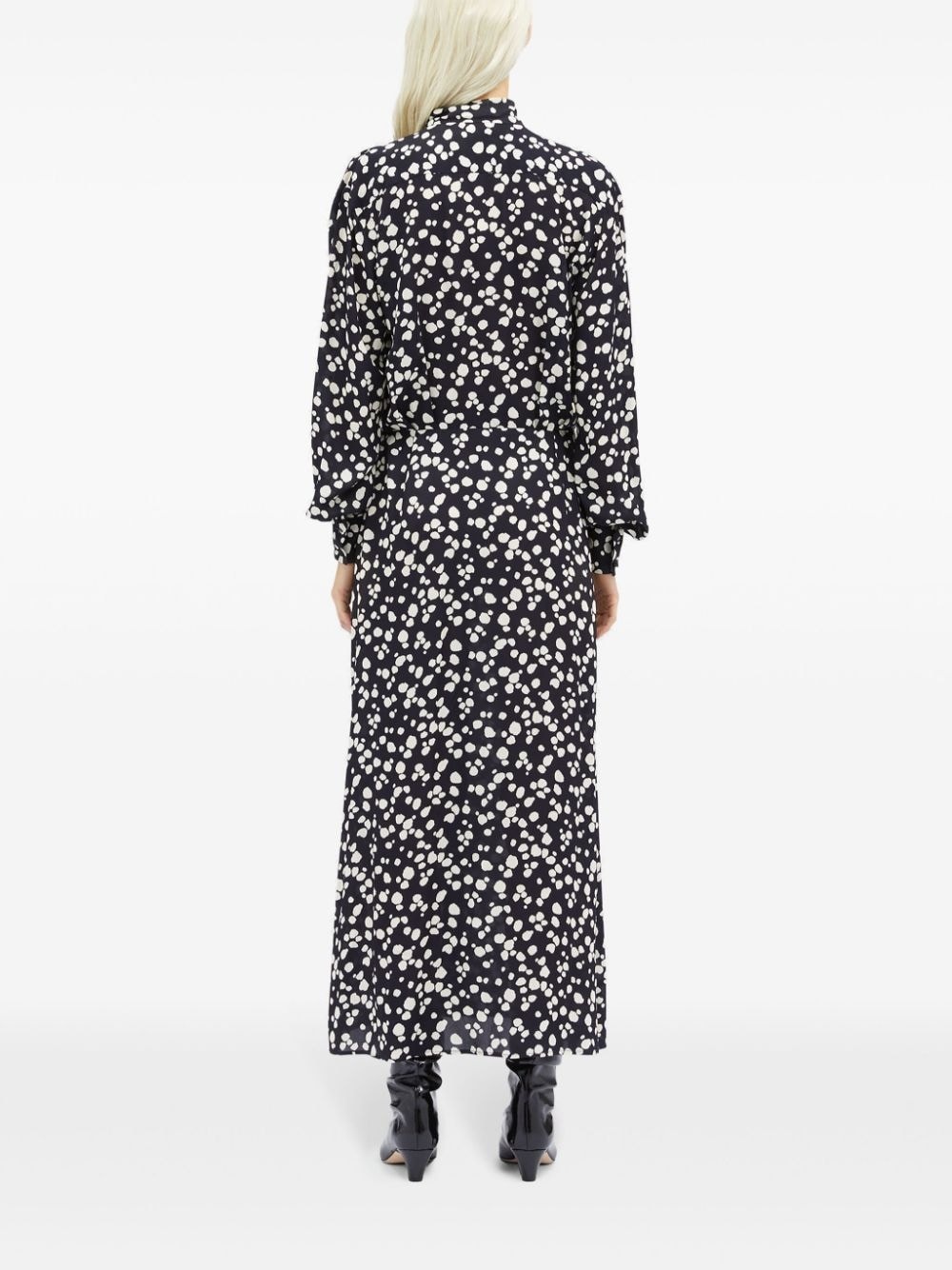 spot-print maxi dress - 4