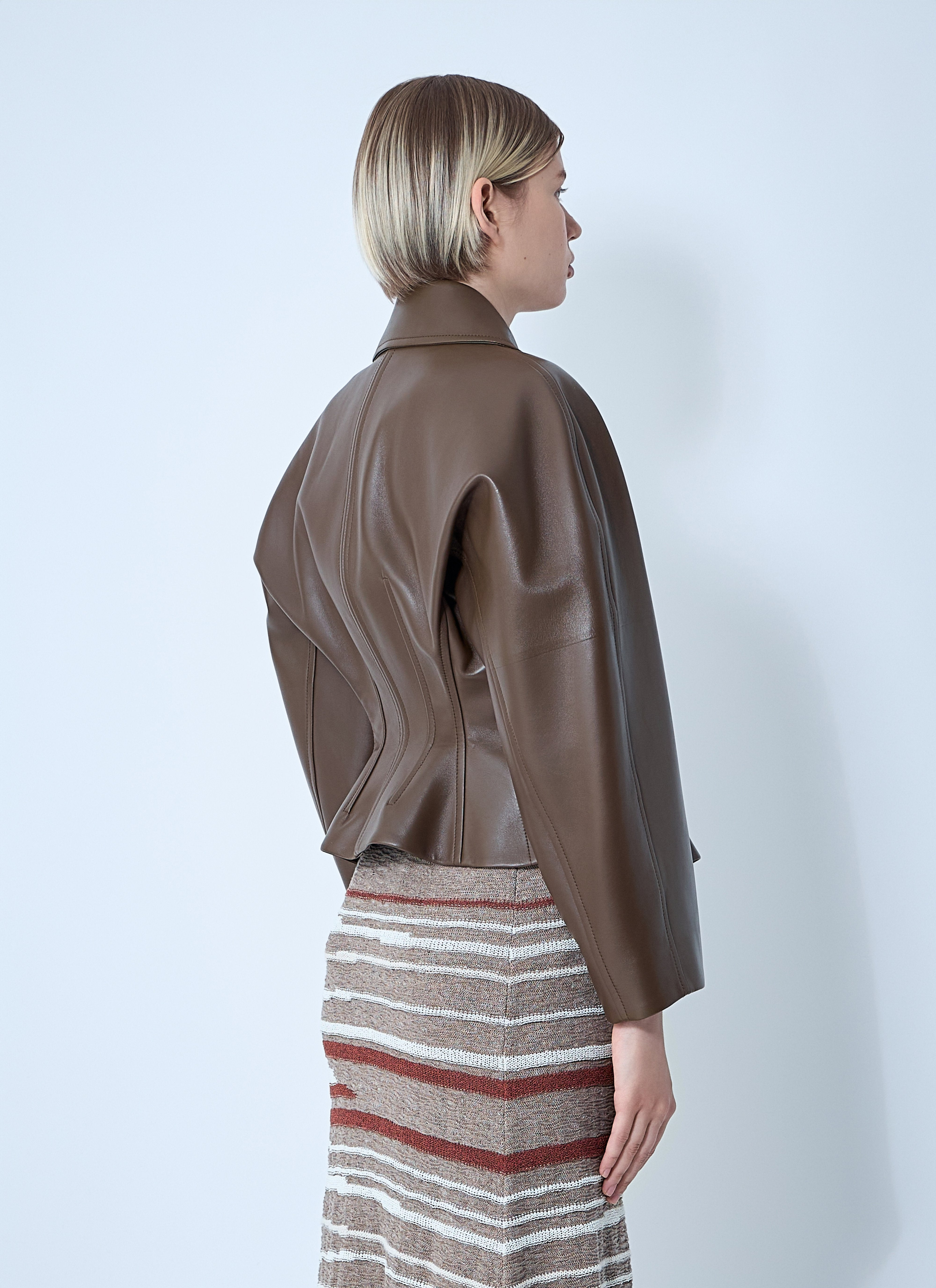 Bottega Veneta Women Leather Blouson Jacket - 4