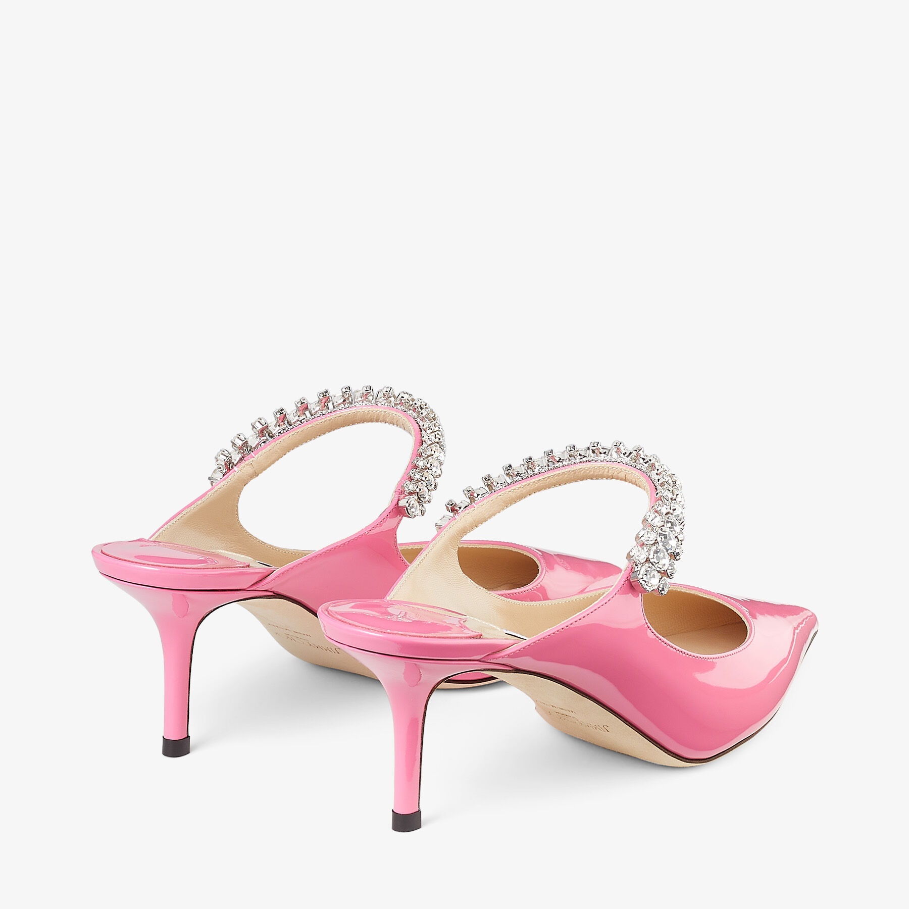 Bing 65
Candy Pink Patent Leather Pumps with Crystal Strap - 5