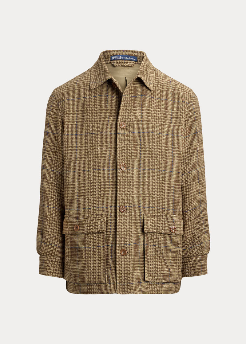 Glen Plaid Linen-Blend Jacket 1