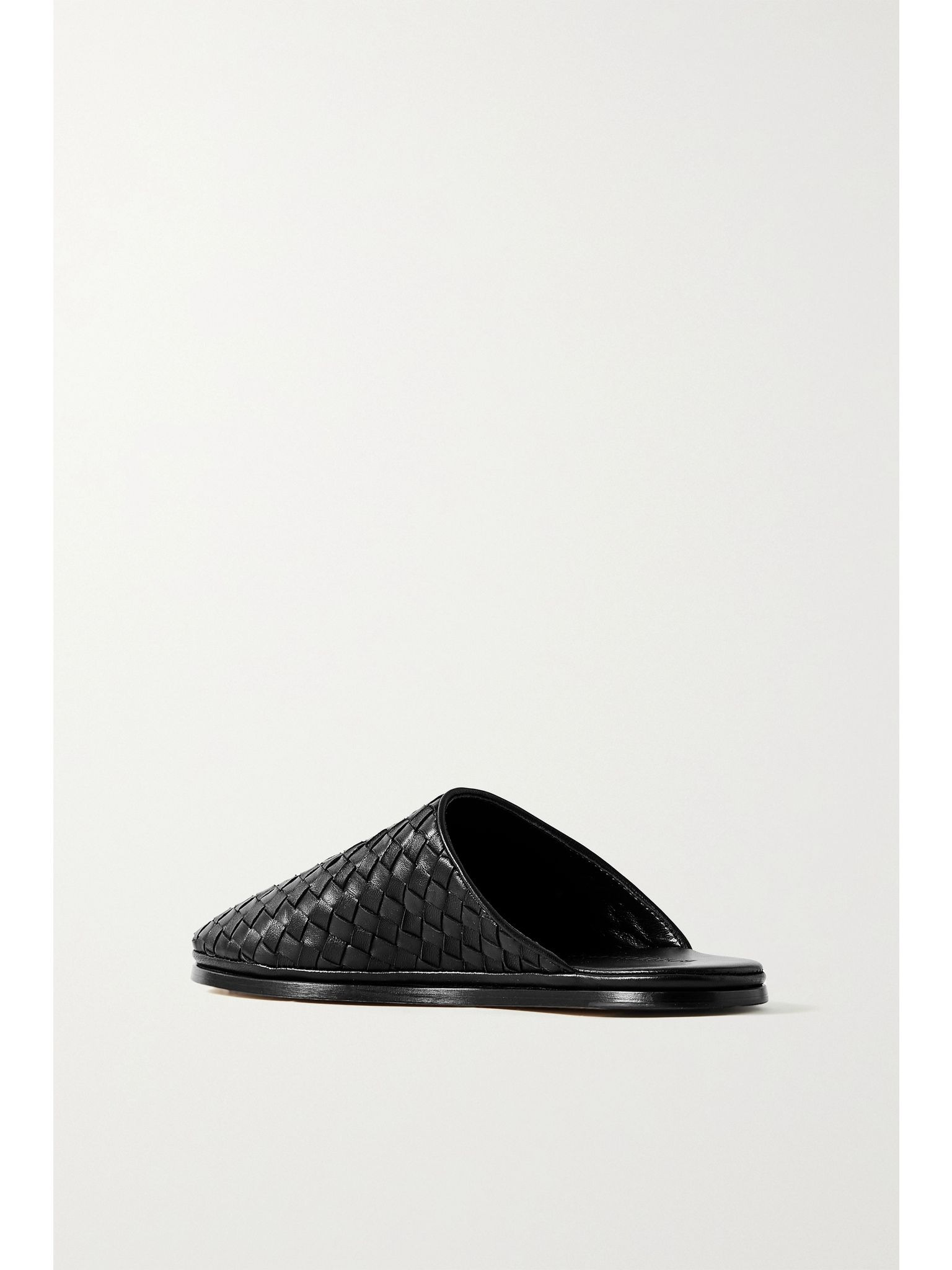 Intrecciato leather slippers Black - 3