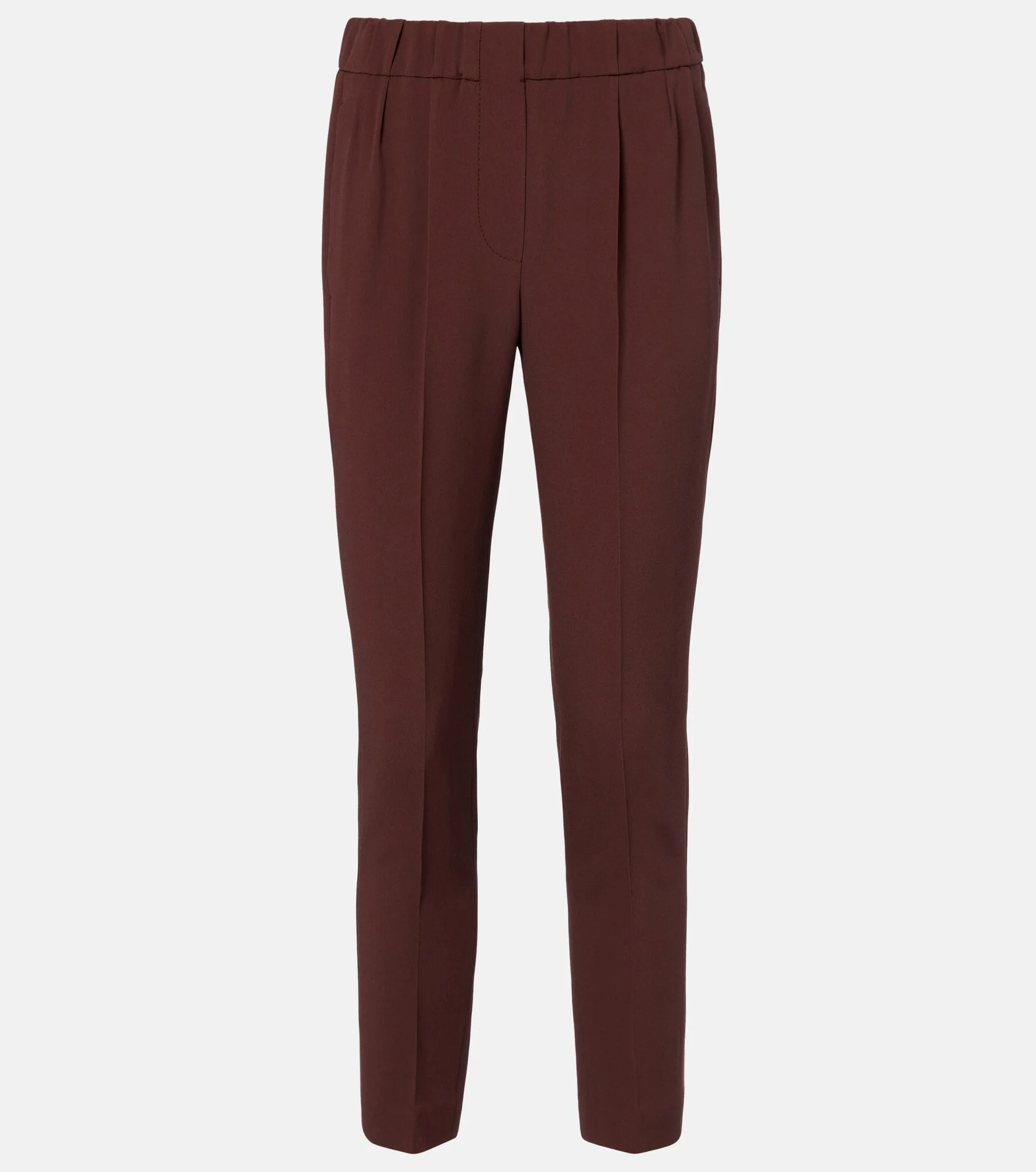 Crêpe straight pants - 1
